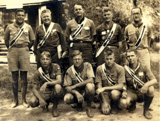 Top row, left to right: Frank Dix, H. Lloyd Nelson, Frank Braden, Joe Brinton, Bob Wolff. Bottom row: Bill Candle, Wade Fox, George Gibbs, Claude O'Brien.