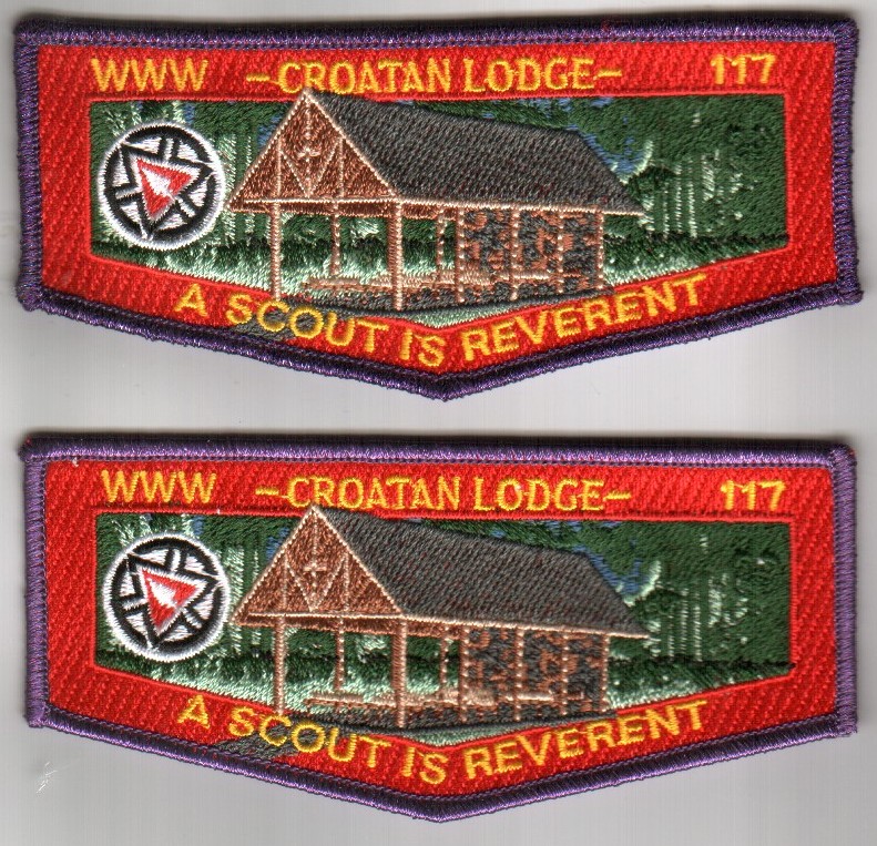 croatan lodge 117 100th anniversary flaps